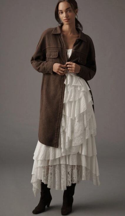 Anthropologie Jackets & Blazers - NWT Anthropologie Pilcro Duster Brown Shacket - Size Medium
